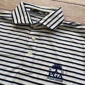 Ralph Lauren RLX 2021 PGA Ocean Course Kiawah Island Men's Striped Polo Shirt S